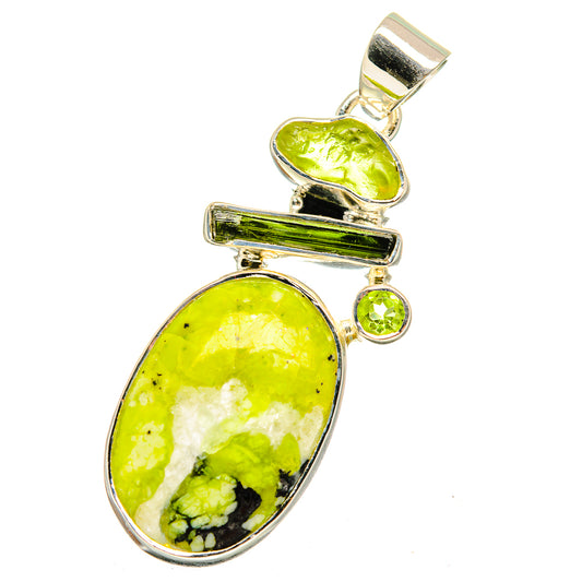 African Green Opal Pendants handcrafted by Ana Silver Co - PD13112