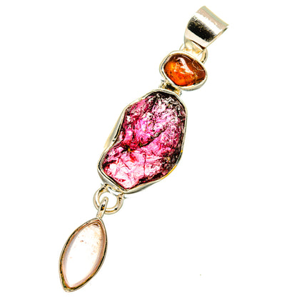 Pink Tourmaline Pendants handcrafted by Ana Silver Co - PD13135