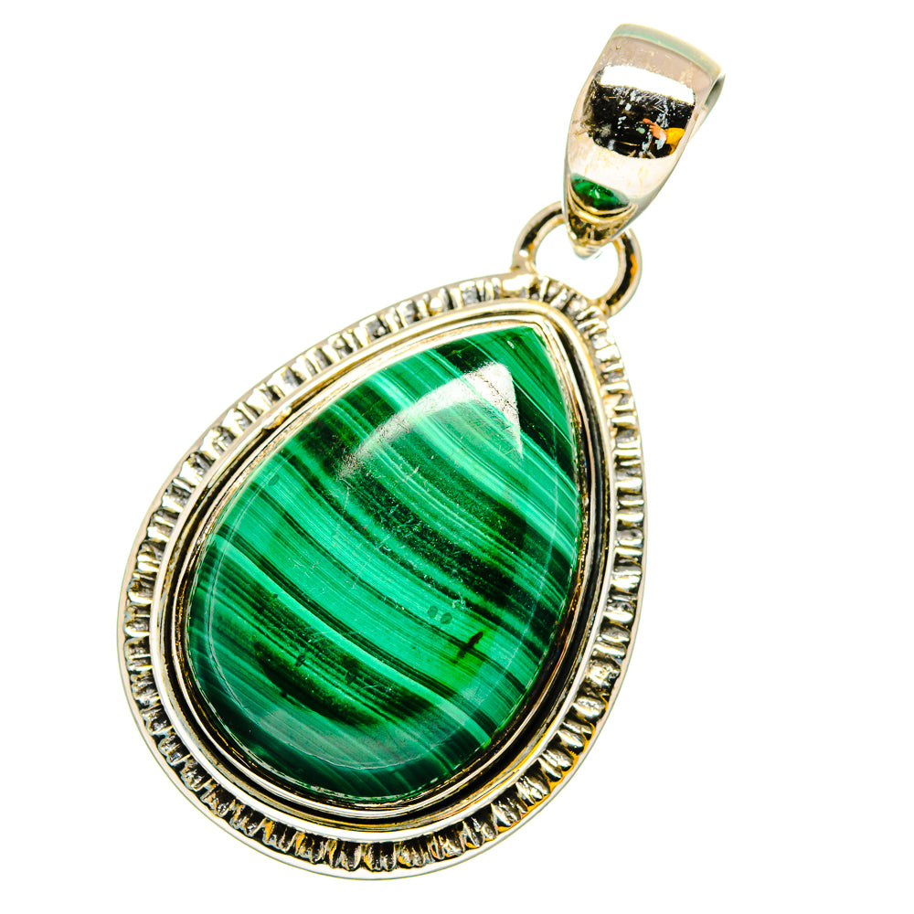 Malachite Pendants handcrafted by Ana Silver Co - PD13163
