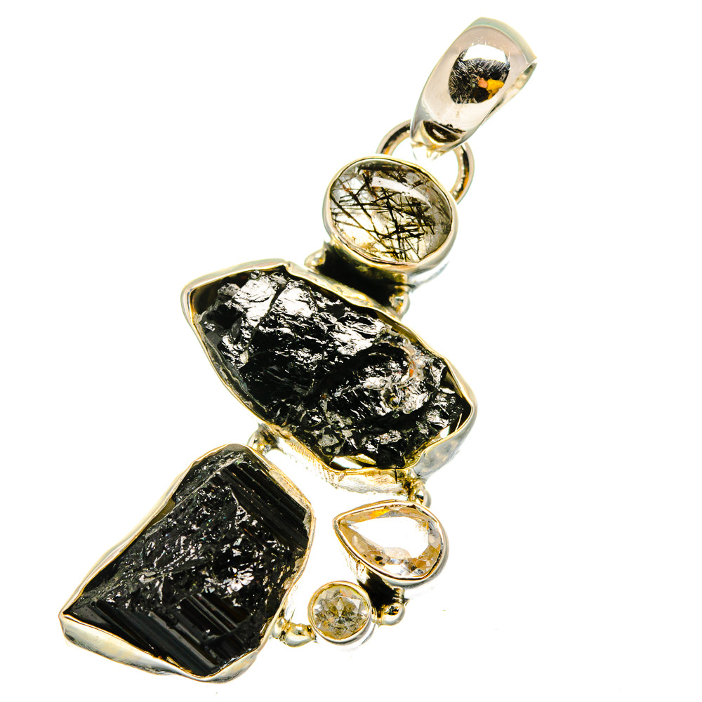 Black Tourmaline Pendants handcrafted by Ana Silver Co - PD13176