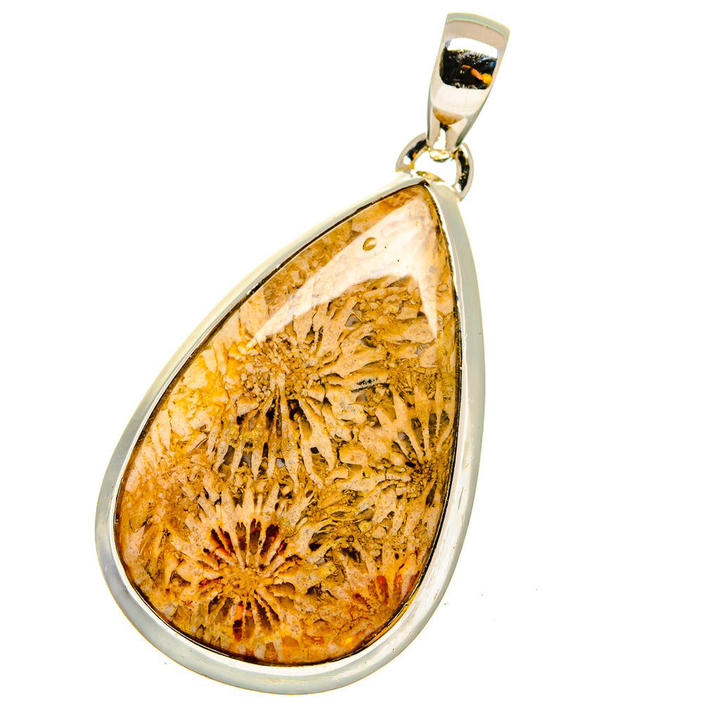 Fossil Coral Pendants handcrafted by Ana Silver Co - PD13213
