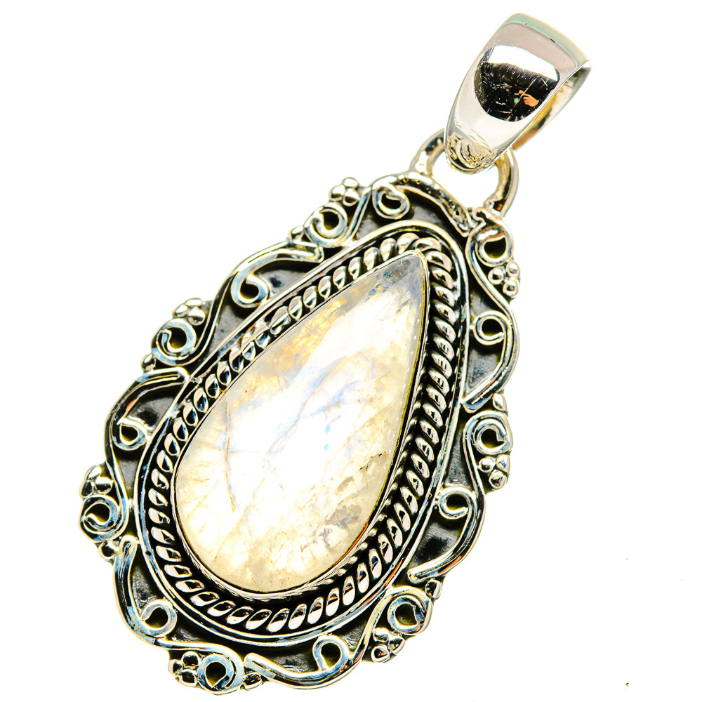 Rainbow Moonstone Pendants handcrafted by Ana Silver Co - PD13225