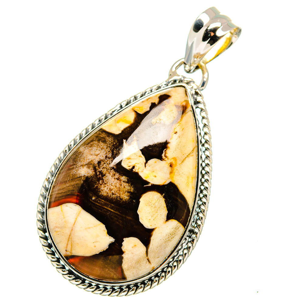 Peanut Wood Jasper Pendants handcrafted by Ana Silver Co - PD13235