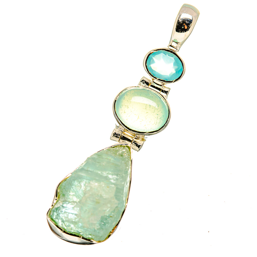 Aquamarine Pendants handcrafted by Ana Silver Co - PD13242