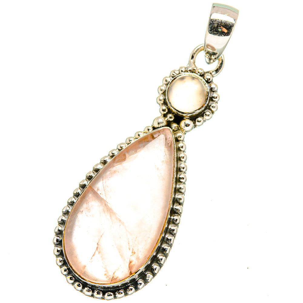 Rose Quartz Pendants handcrafted by Ana Silver Co - PD13281