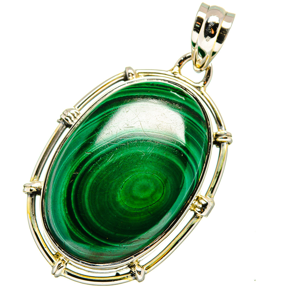 Malachite Pendants handcrafted by Ana Silver Co - PD13292