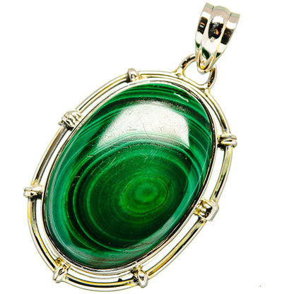 Malachite Pendants handcrafted by Ana Silver Co - PD13292