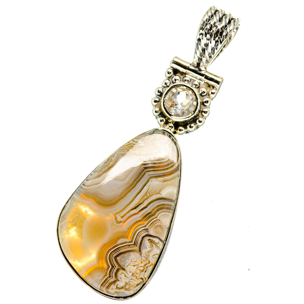 Laguna Lace Agate Pendants handcrafted by Ana Silver Co - PD13296