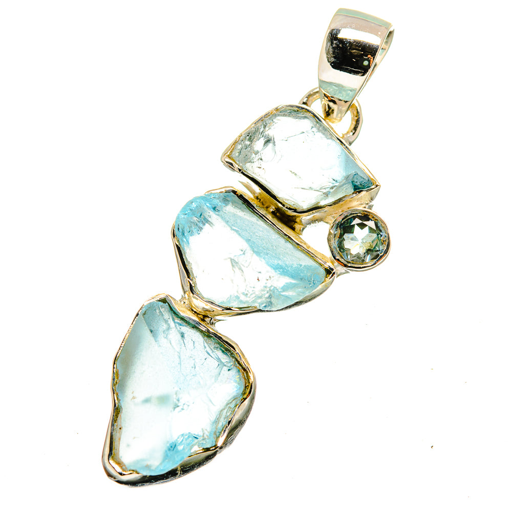 Aquamarine Pendants handcrafted by Ana Silver Co - PD13300