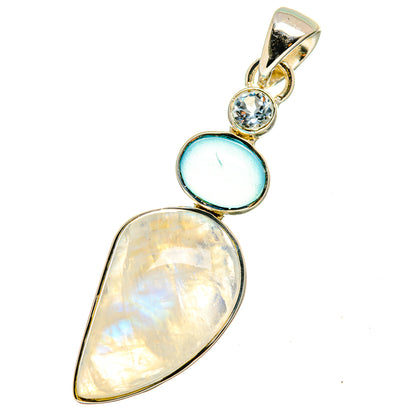 Rainbow Moonstone Pendants handcrafted by Ana Silver Co - PD13314