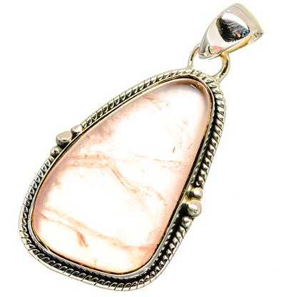 Rose Quartz Pendants handcrafted by Ana Silver Co - PD13325