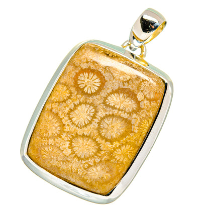 Fossil Coral Pendants handcrafted by Ana Silver Co - PD13328