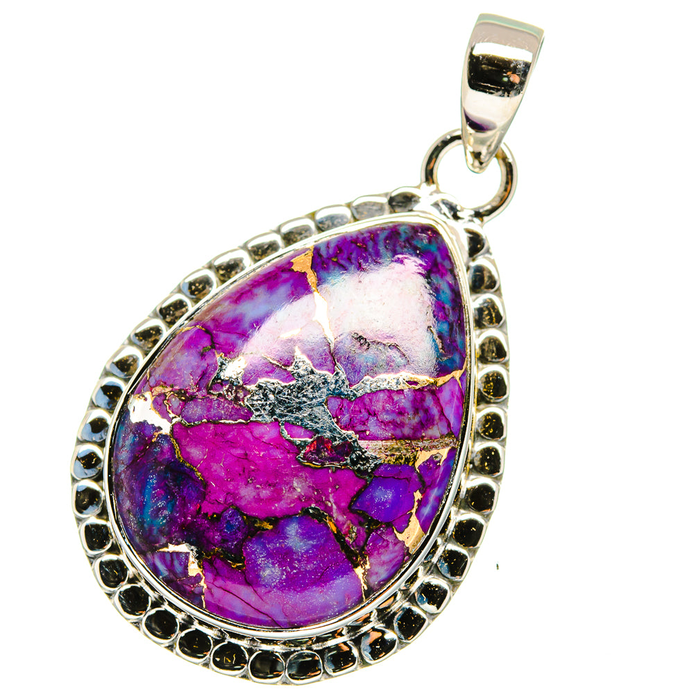 Purple Copper Composite Turquoise Pendants handcrafted by Ana Silver Co - PD13356