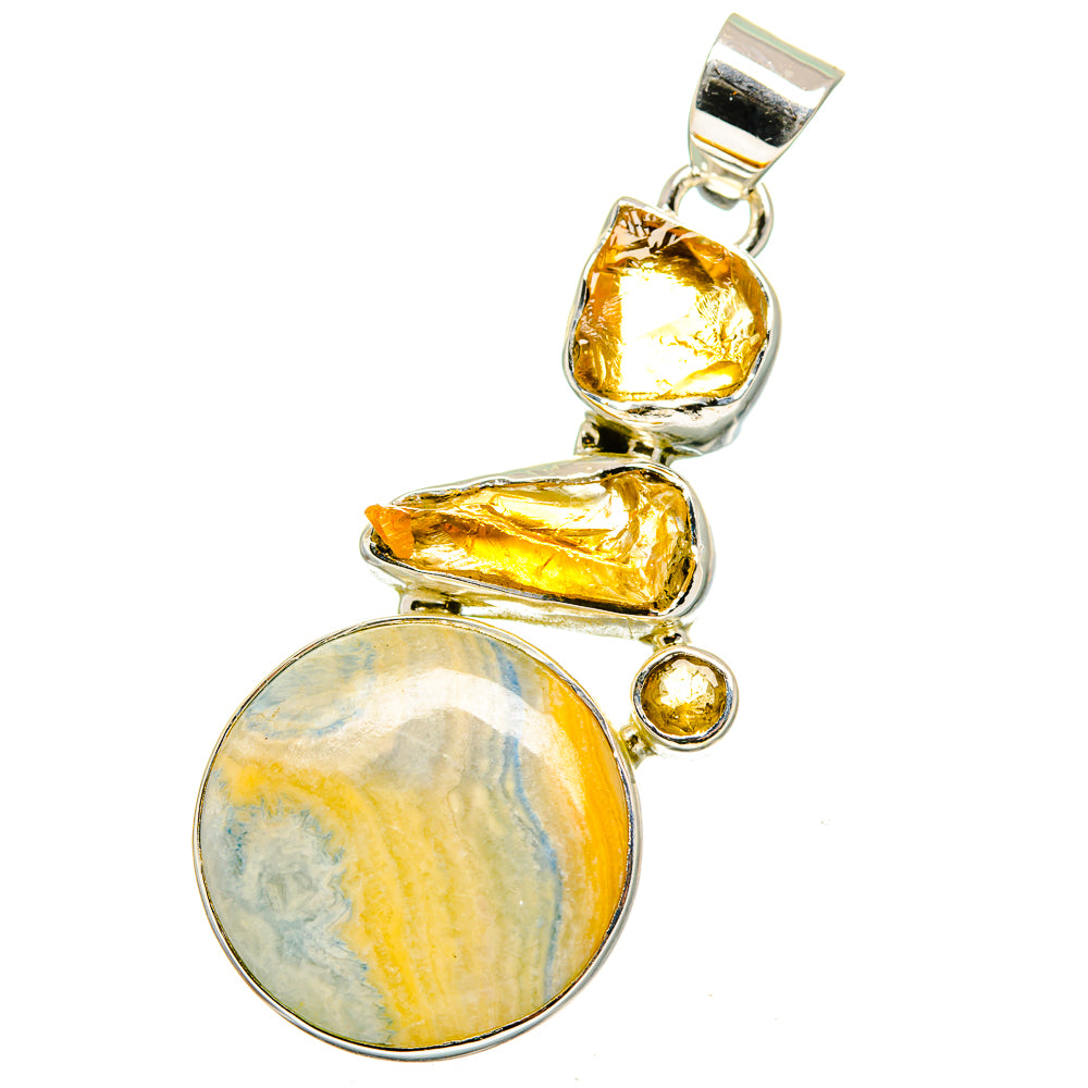 Blue Scheelite Pendants handcrafted by Ana Silver Co - PD13378
