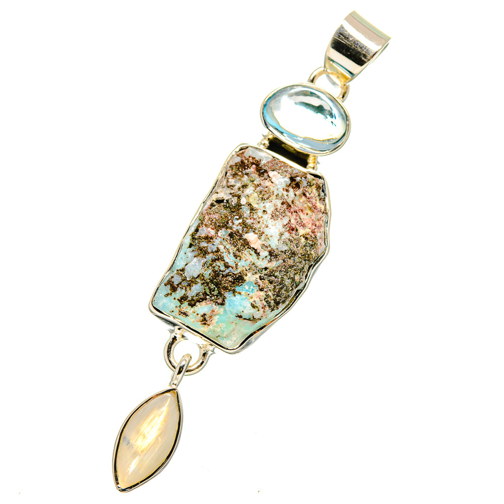 Peruvian Opal Pendants handcrafted by Ana Silver Co - PD13384