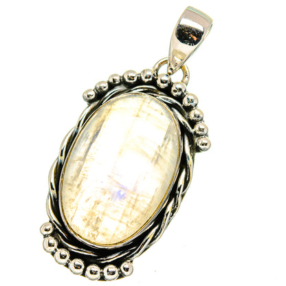Rainbow Moonstone Pendants handcrafted by Ana Silver Co - PD13386