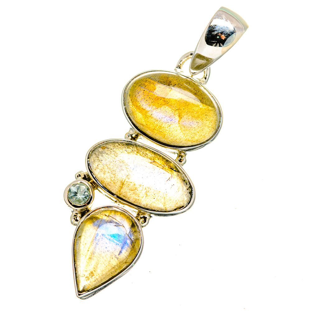Labradorite Pendants handcrafted by Ana Silver Co - PD13389