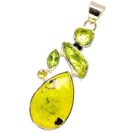 African Green Opal Pendants handcrafted by Ana Silver Co - PD13409