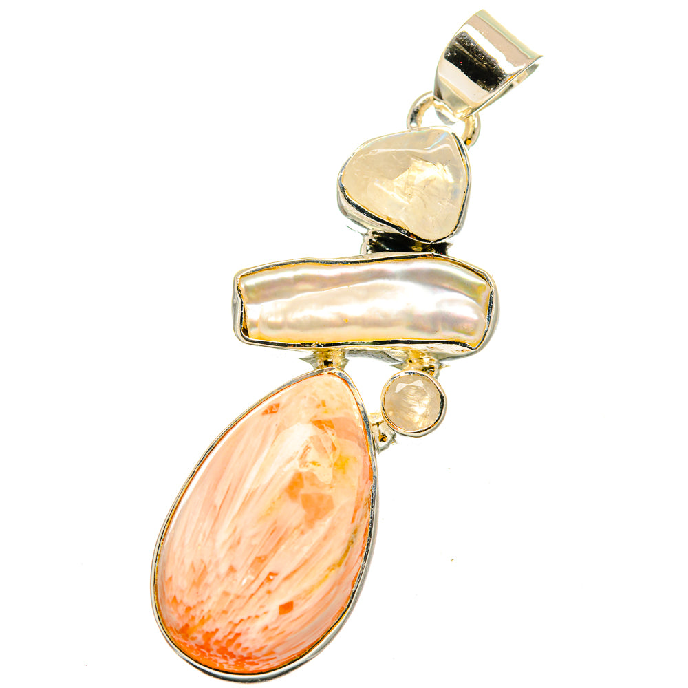 Scolecite Pendants handcrafted by Ana Silver Co - PD13448
