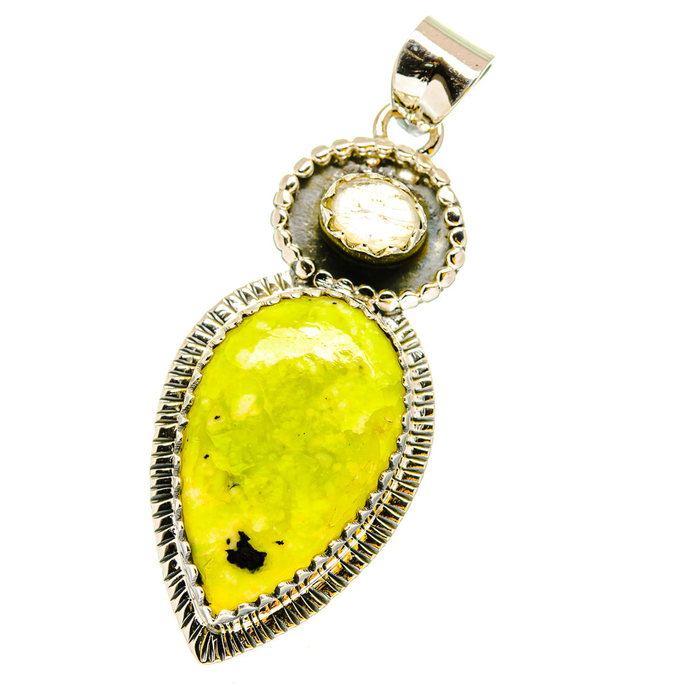 African Green Opal Pendants handcrafted by Ana Silver Co - PD13479