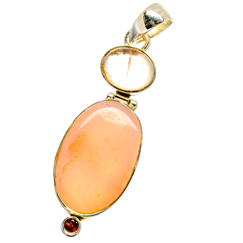 Rose Quartz Pendants handcrafted by Ana Silver Co - PD13483