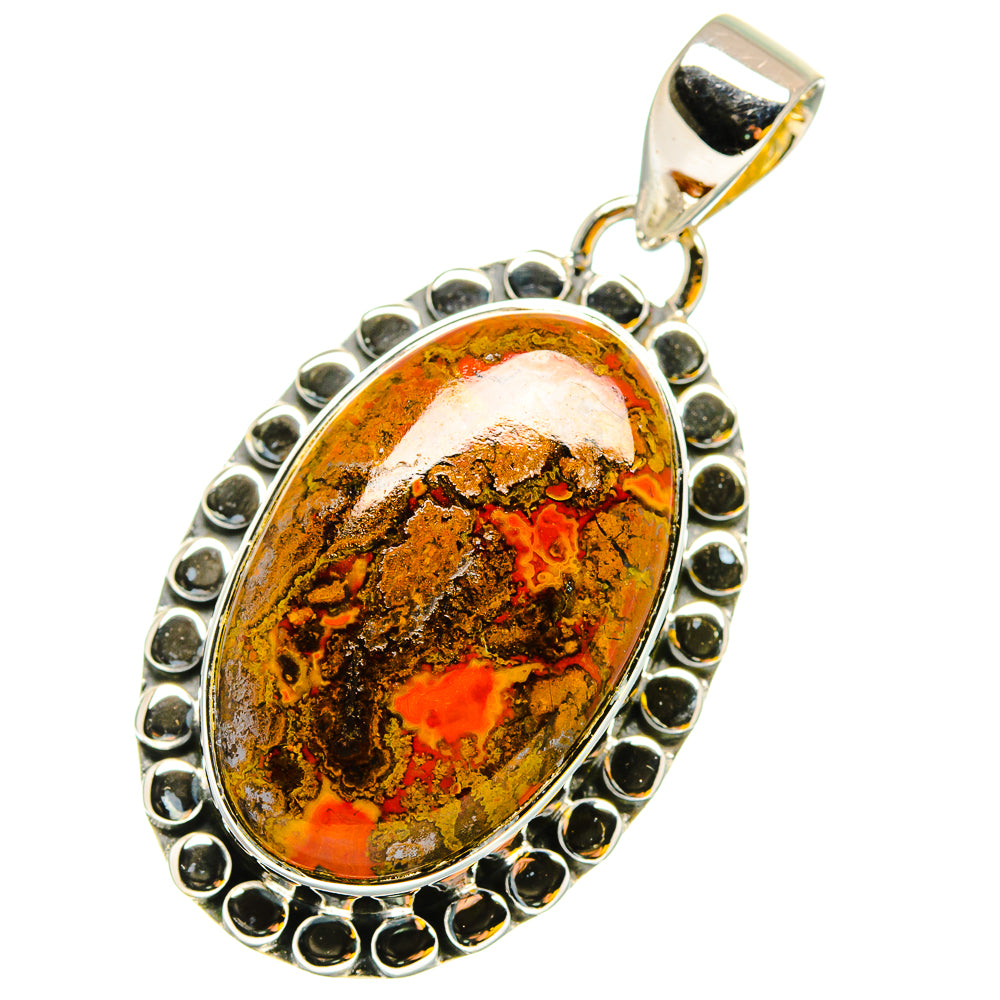 Moroccan Agate Pendants handcrafted by Ana Silver Co - PD13495