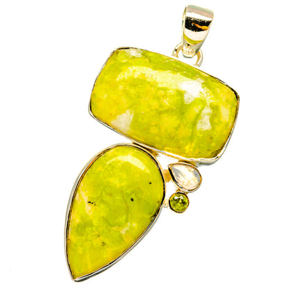 African Green Opal Pendants handcrafted by Ana Silver Co - PD13510