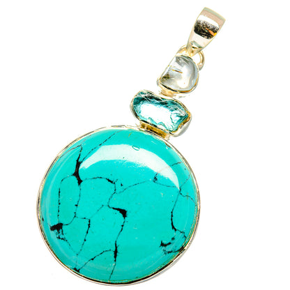 Tibetan Turquoise Pendants handcrafted by Ana Silver Co - PD13517