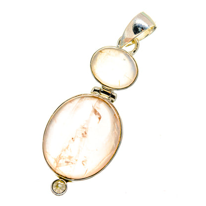 Rose Quartz Pendants handcrafted by Ana Silver Co - PD13519
