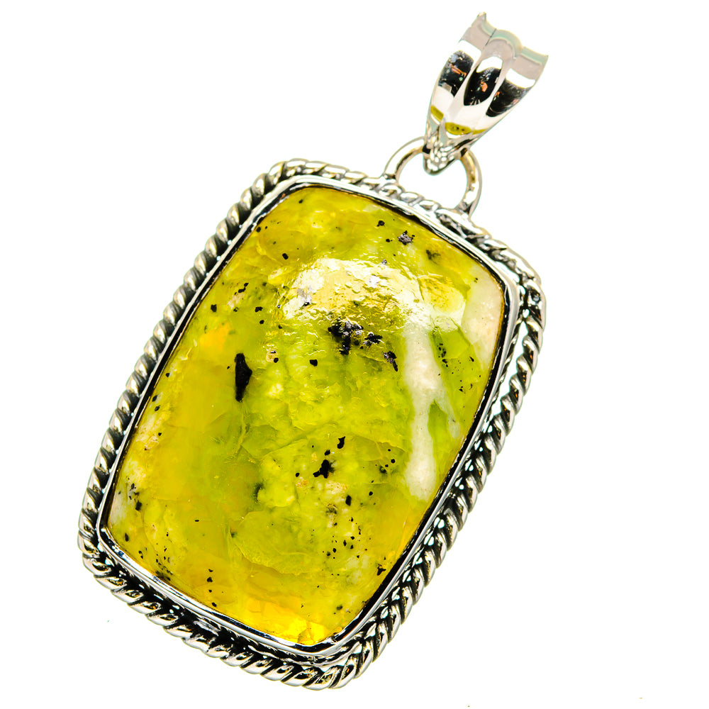 African Green Opal Pendants handcrafted by Ana Silver Co - PD13525