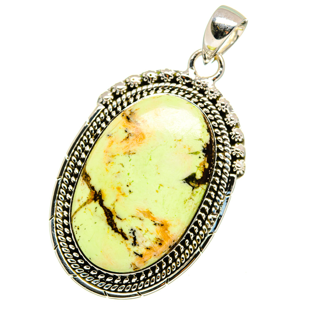 Lemon Chrysoprase Pendants handcrafted by Ana Silver Co - PD13530