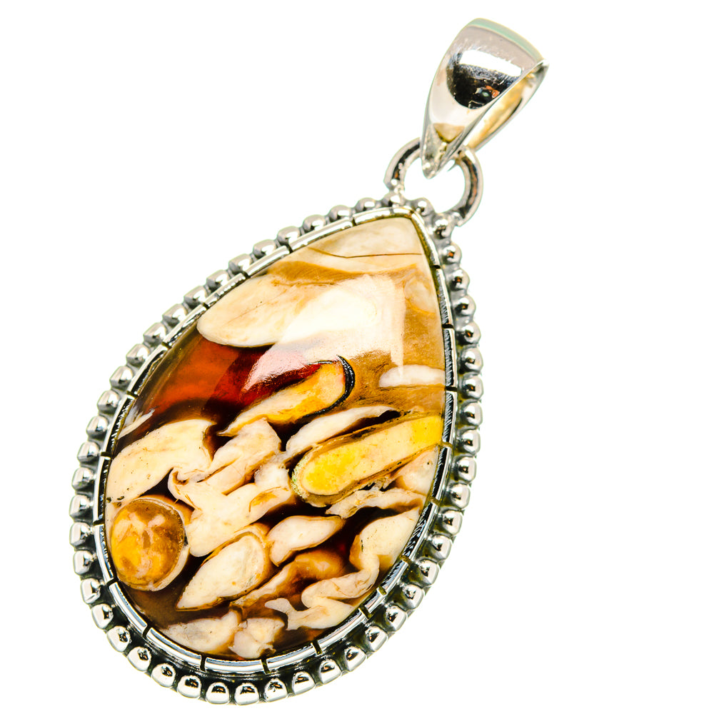 Peanut Wood Jasper Pendants handcrafted by Ana Silver Co - PD13545