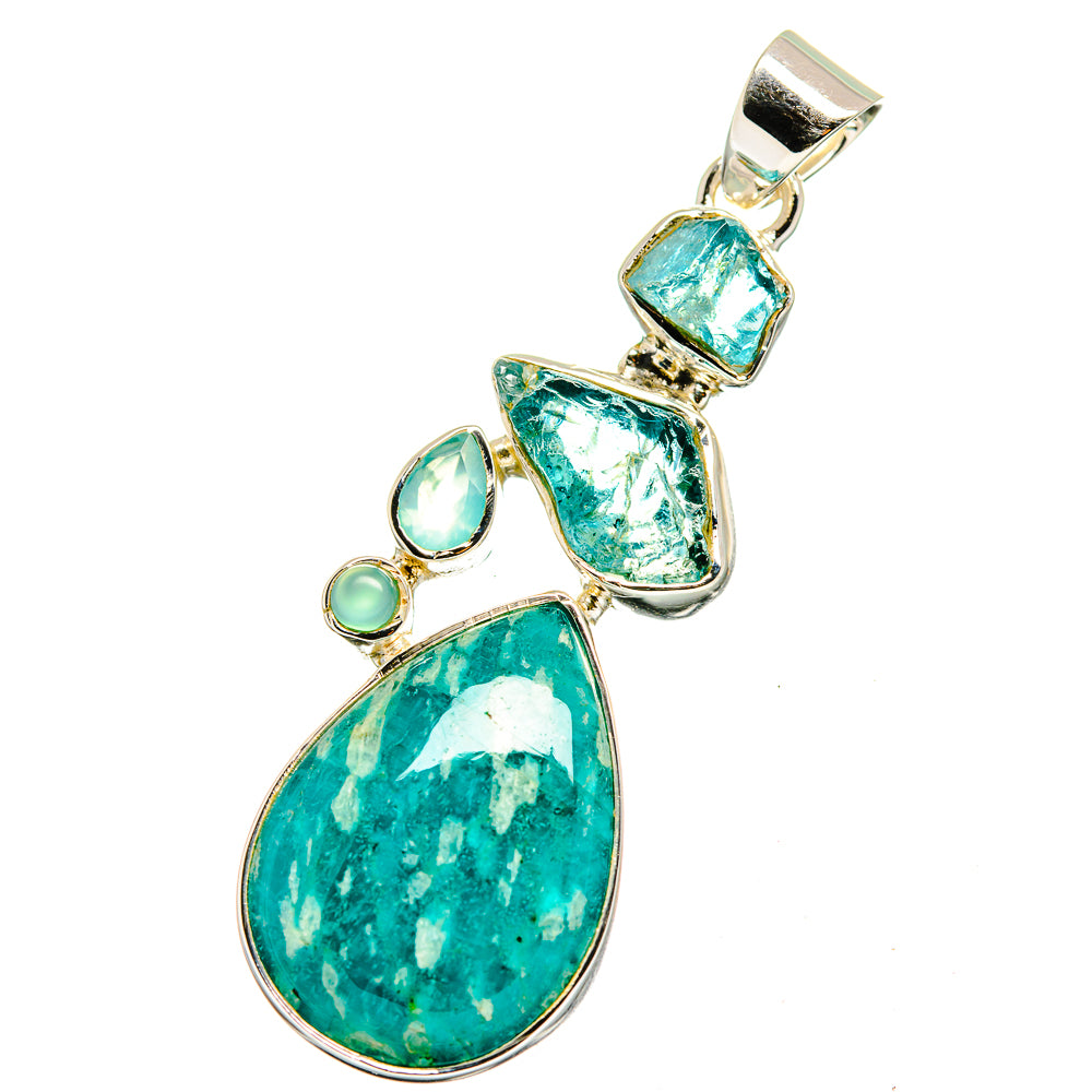 Amazonite, Apatite Pendants handcrafted by Ana Silver Co - PD13580