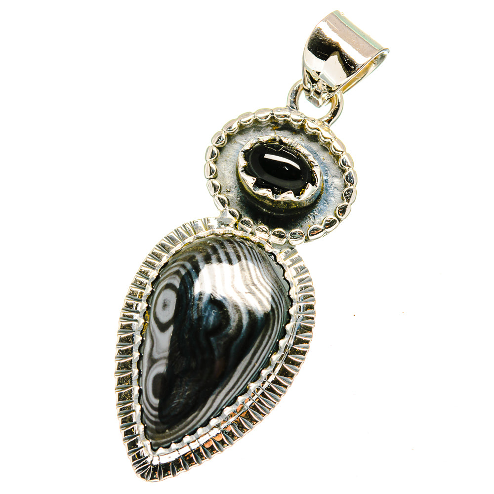 Psilomelane, Black Onyx Pendants handcrafted by Ana Silver Co - PD13581