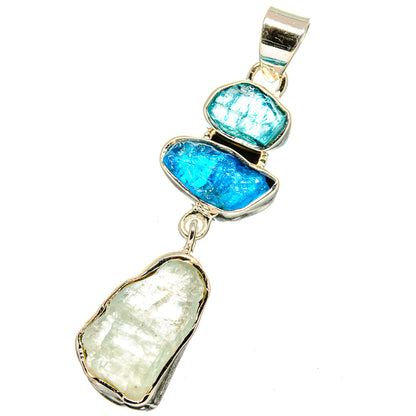 Aquamarine, Apatite Pendants handcrafted by Ana Silver Co - PD13585