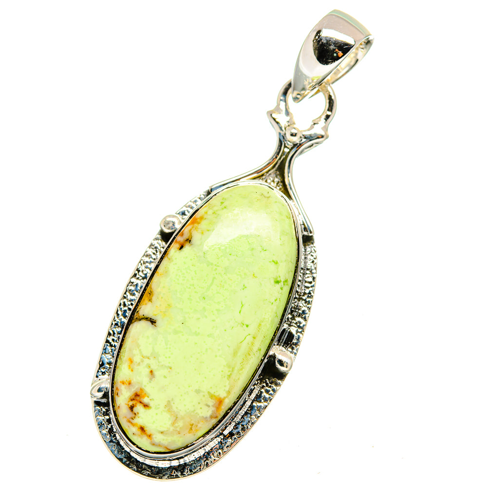 Lemon Chrysoprase Pendants handcrafted by Ana Silver Co - PD13616