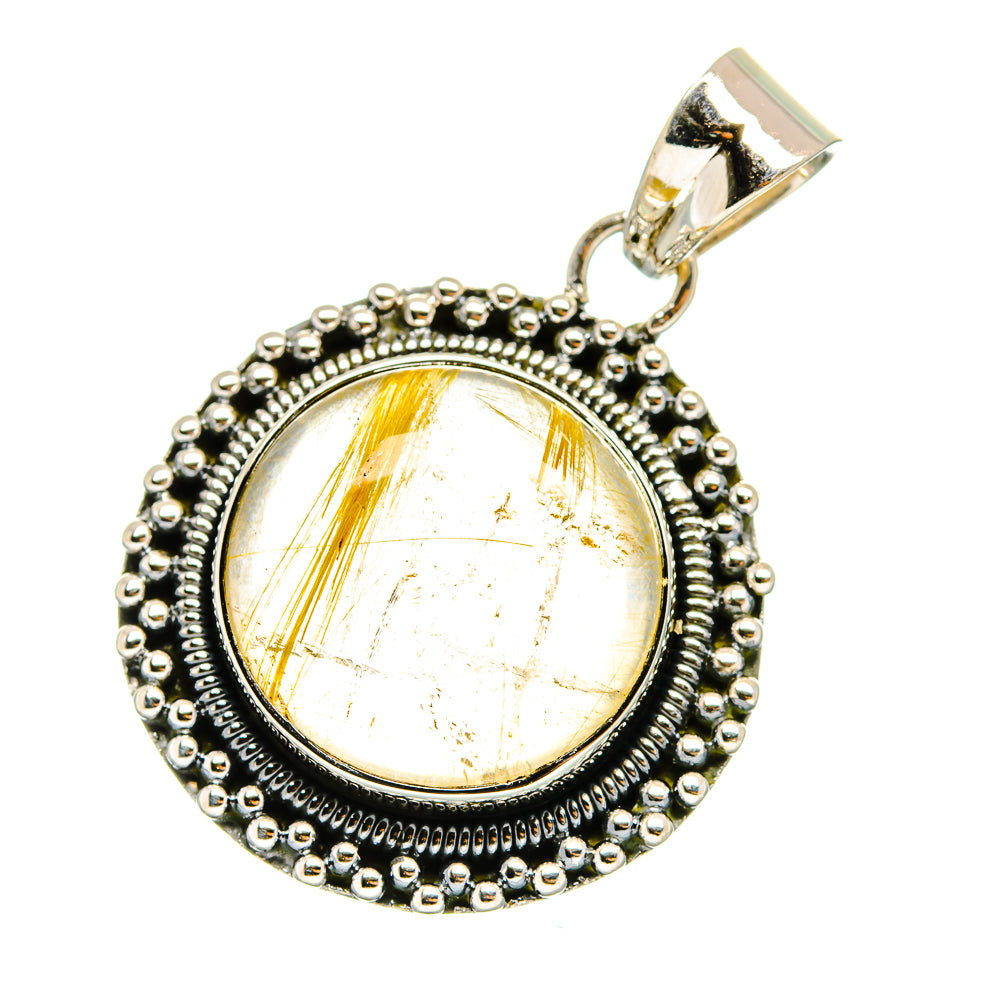 Rutilated Quartz Pendants handcrafted by Ana Silver Co - PD13619
