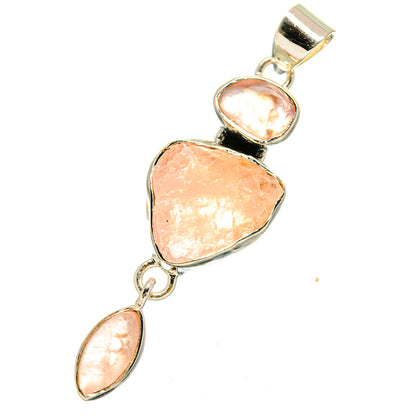 Rose Quartz Pendants handcrafted by Ana Silver Co - PD13620
