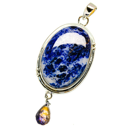 Sodalite, Amethyst Pendants handcrafted by Ana Silver Co - PD13626