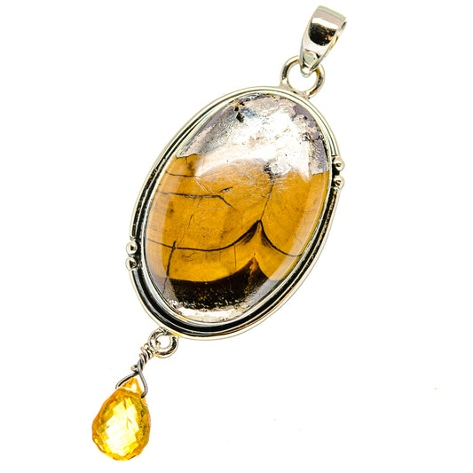 Schalenblende, Citrine Pendants handcrafted by Ana Silver Co - PD13627