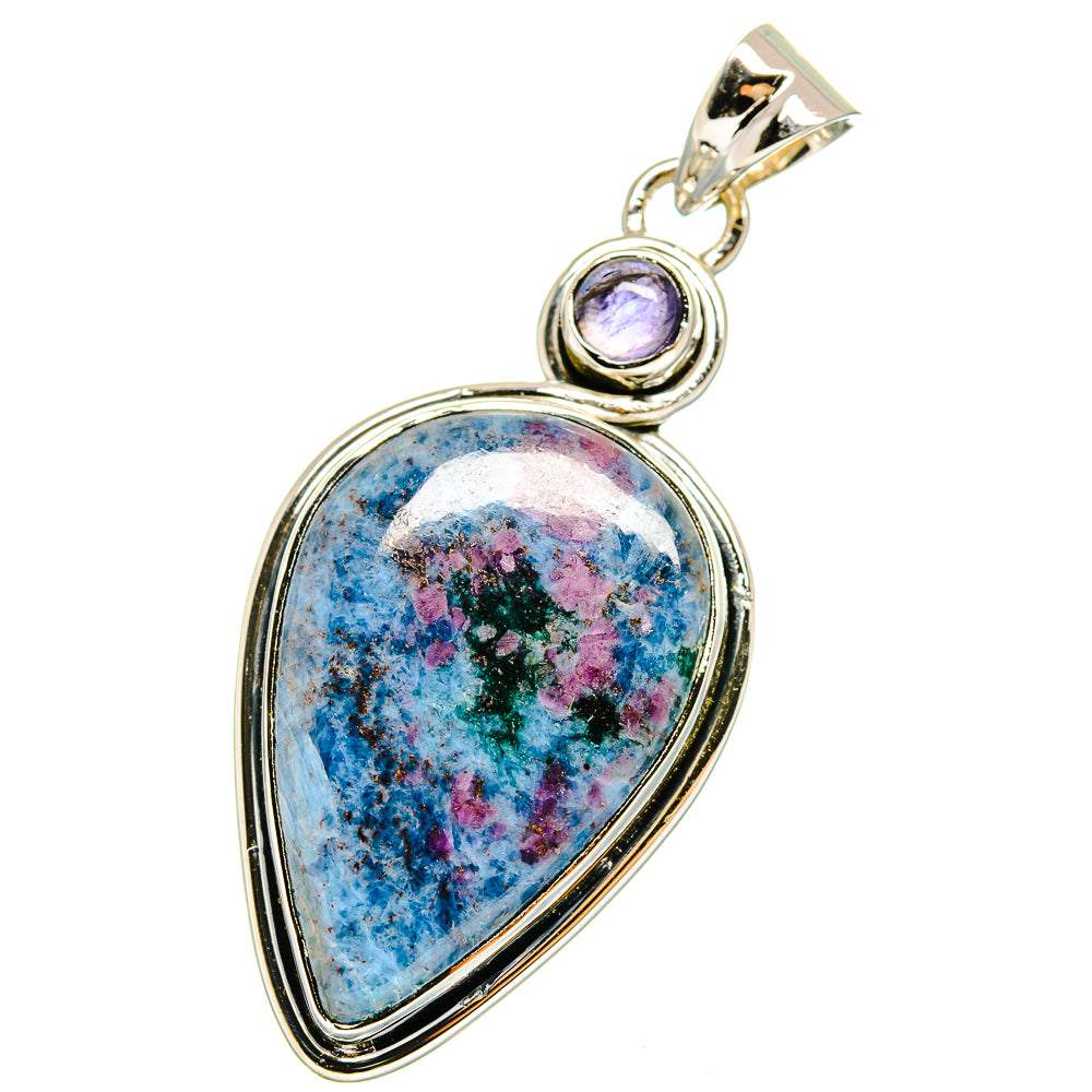 Ruby Fuchsite, Tanzanite Pendants handcrafted by Ana Silver Co - PD13628