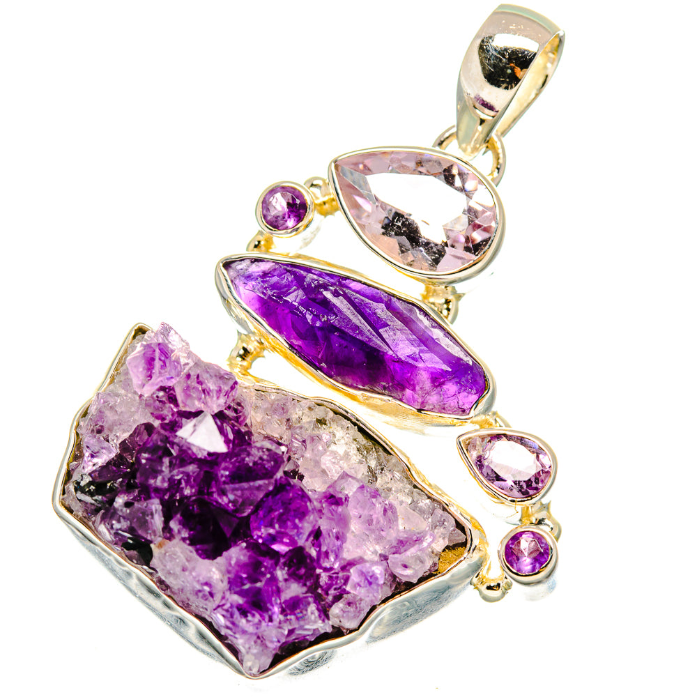 Amethyst Crystal Pendants handcrafted by Ana Silver Co - PD13653