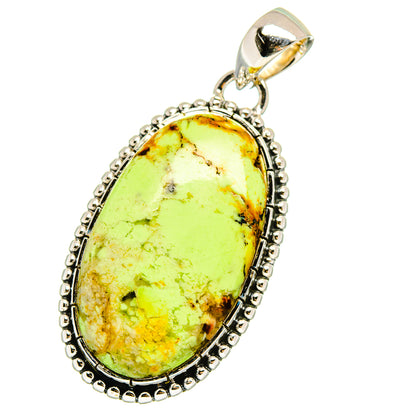 Lemon Chrysoprase Pendants handcrafted by Ana Silver Co - PD13691