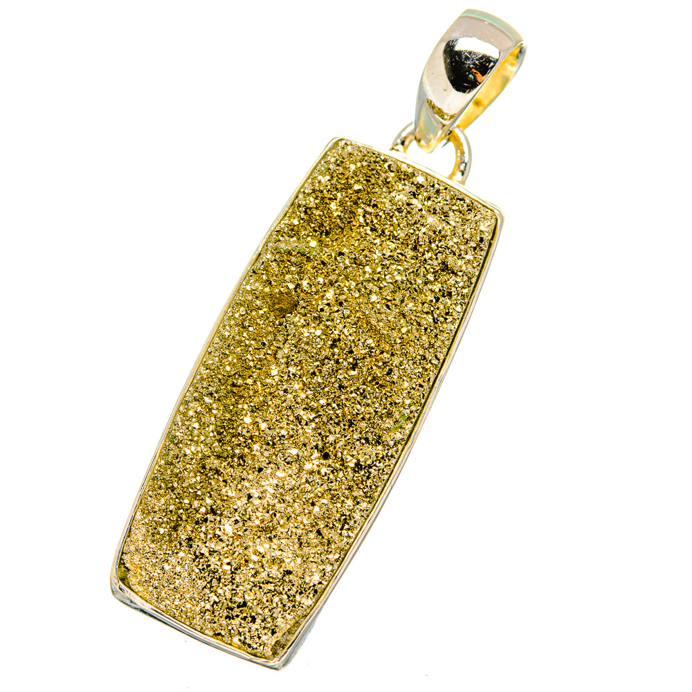 Spectro Pyrite Druzy Pendants handcrafted by Ana Silver Co - PD13696