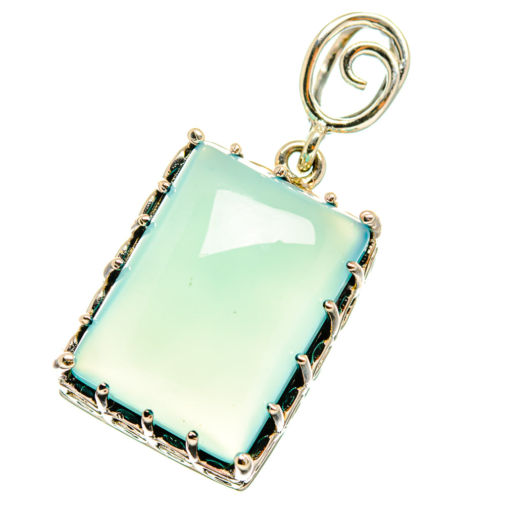 Aqua Chalcedony Pendants handcrafted by Ana Silver Co - PD13743