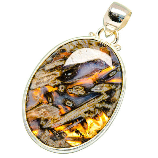 Turkish Tube Agate Pendants handcrafted by Ana Silver Co - PD13784