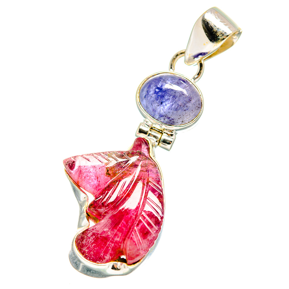 Pink Tourmaline Pendants handcrafted by Ana Silver Co - PD13822