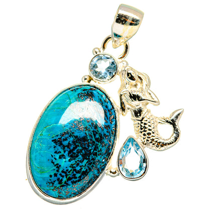 Shattuckite Pendants handcrafted by Ana Silver Co - PD13823