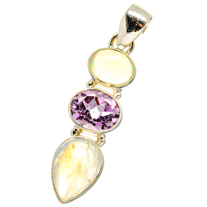 Rainbow Moonstone Pendants handcrafted by Ana Silver Co - PD13831