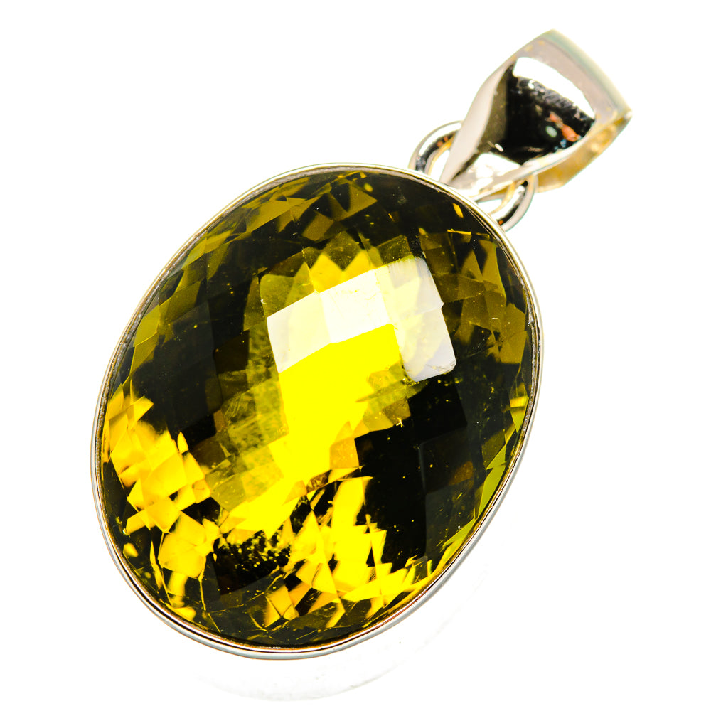 Olive Quartz Pendants handcrafted by Ana Silver Co - PD13841